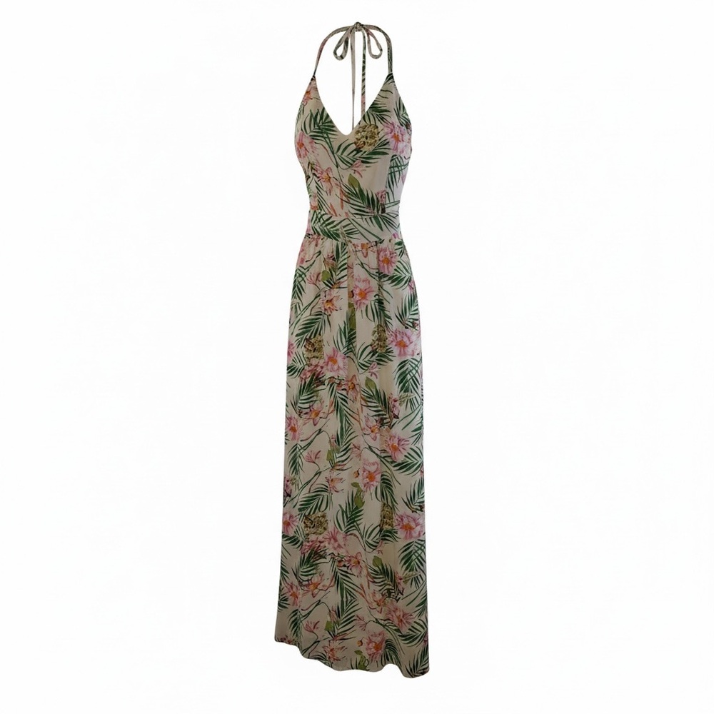 Floral Halter Maxi Dress